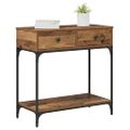 vidaXL Konzolový stôl Staré drevo 75 x 34,5 x 75 cm Kompozitné drevo