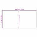 vidaXL Balkónová zástena biela 400x100 cm polyratan
