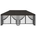 vidaXL Altánok so stenami 6 x 3 m Antracitová Polyester a oceľ 190 gsm