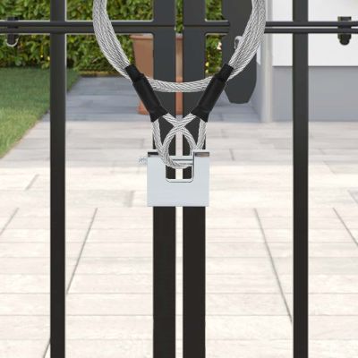 vidaXL Visiaci zámok 12 pcs Strieborná Oceľ