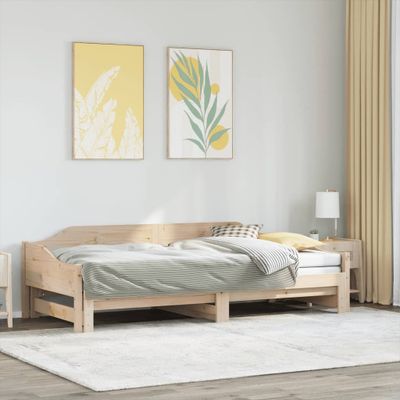 vidaXL Vysúvacia denná posteľ 90x190 cm masívna borovica
