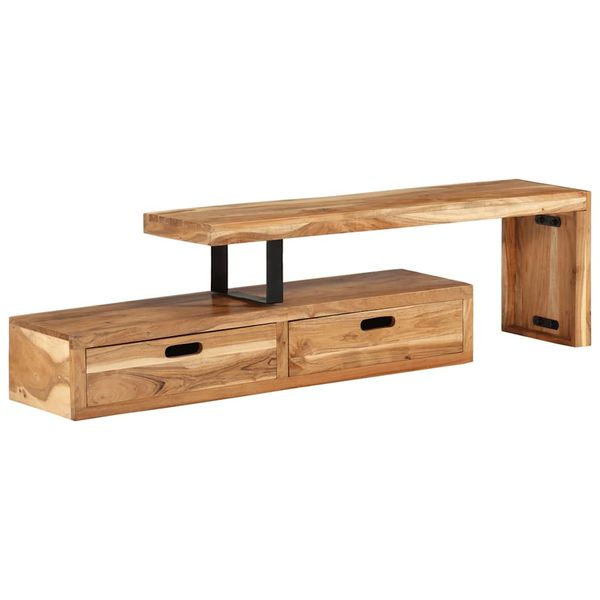 vidaXL TV stolík (118-200) x 30 x 40 cm masívne akáciové drevo