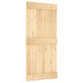 vidaXL Posuvné dvere NARVIK Prírodná a čierna 100 x 210 cm (213,5 cm)