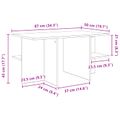 vidaXL Konferenčný stolík Dub artisan 87 x 50 x 45 cm