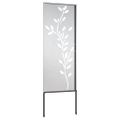 vidaXL Záhradná clona na súkromie Kvetinový Strieborná 50 x 140 cm