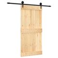vidaXL Posuvné dvere Prírodná a čierna 100 x 210 cm