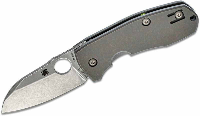 Spyderco C158TIP2 Techno 2 vreckový nôž 6,5 cm, Stonewash, titán