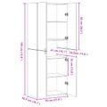 vidaXL Highboard Staré drevo 70 x 42,5 x 185 cm