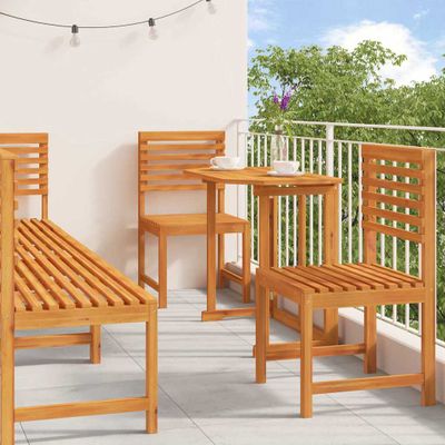vidaXL Záhradný bistro set 6 pcs Hnedá Pevné akáciové drevo