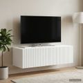 vidaXL Nástenná TV skrinka Biela 98 x 41 x 30 cm Kompozitné drevo