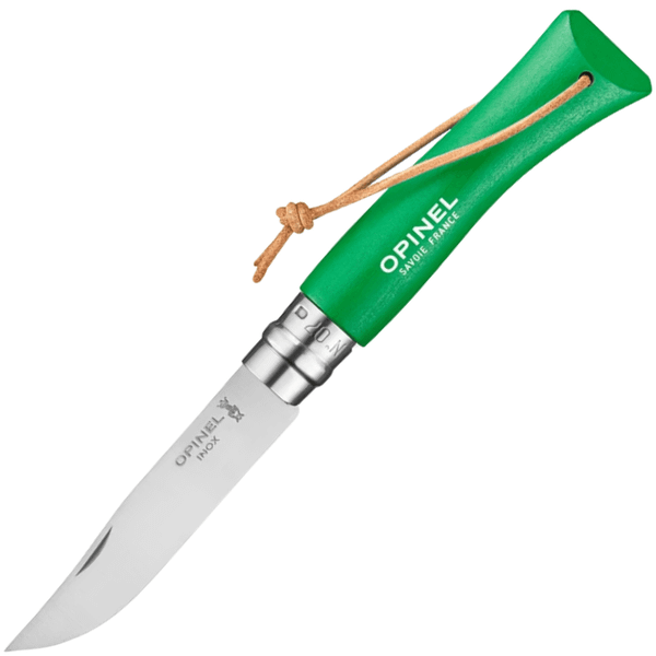 OPINEL 002210 VRI N°07 Bushwhacker Green Meadow vreckový nôž 8 cm, zelená, drevo