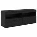 vidaXL TV nástenná skriňa 100 x 30 x 40 cm Čierny dub Kompozitné drevo