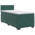 vidaXL Posteľ boxspring s matracom Tmavozelená 80 x 200 cm Zamat