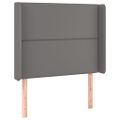 VidaXL Čelo postele sivé 83x16x118/128 cm umelá koža
