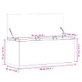 vidaXL Úložný box dymový dub 90x35x35 cm spracované drevo