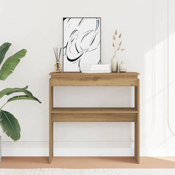 vidaXL Konzolový stolík Artisan Dub 80x30x80 cm Konštruktérske drevo