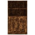 vidaXL Vysoká skrinka dymový dub 60x35,5x103,5 cm kompozitné drevo