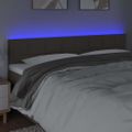 vidaXL Čelo postele s LED sivohnedé 180x5x78/88 cm látka