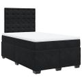 vidaXL Posteľný rám boxspring s matracom čierny 120x200 cm zamat