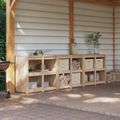 vidaXL Vonkajšia kuchynská skrinka MEPPEL 3 ks Prírodná