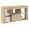 vidaXL Rohový LED TV kabinet Nástenný Sonoma dub 100 x 40 x 50 cm