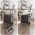 vidaXL Úložný box na káble pod stôl 2 ks Biela 43 x 10 x 15 cm Oceľ