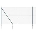 vidaXL Reťazová brána s hrotmi 10 x 1,6 m PVC potiahnutá oceľ Zelená