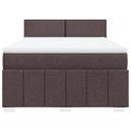 vidaXL Boxspring posteľ s matracom tmavohnedá 160x200 cm látka