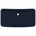 vidaXL Luxusné umývadlo, obdĺžnik, matné tmavomodré 71x38 cm, keramika