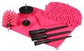 Multifunkčná súprava nástrojov na čistenie a umývanie auta CAR DETAILING PINK 9, 9 ks SIXTOL