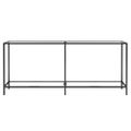 vidaXL Konzolový stolík priehľadný 180x35x75,5 cm tvrdené sklo
