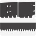 vidaXL Obrubník trávnika 20 ks 103 x 10 cm Oceľ Čierna