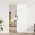 vidaXL Posuvné dvere ORKDAL 83 x 232 cm Borovicový masív Biela