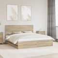 vidaXL Rám postele Sonoma dub 200 x 200 cm Inžinierske drevo