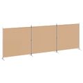 vidaXL 4-panelový rozdeľovač miestnosti Béžová 525 x 180 cm Látka