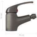 vidaXL Kúpeľňová batéria na bidet sivá 13x12 cm