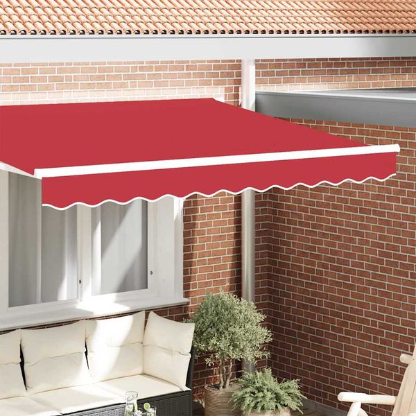 vidaXL Náhradný volán na markízu pre 2,5 m Červená Polyester