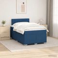 vidaXL Posteľ boxspring s matracom Modrá 120 x 190 cm Látka