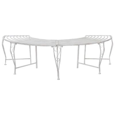 vidaXL Stromová lavička 4-Počet miest 160 x 80 x 44 cm Oceľ