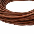 vidaXL Kožená šnúrka 1 Svetlohnedá Ø2,5 mm x 50 m Koža