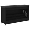 vidaXL Lavička na topánky s vyklápacou zásuvkou čierna 102x32x56 cm
