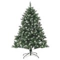 vidaXL Umelý vianočný stromček Zelená 150 cm PVC, plast a oceľ
