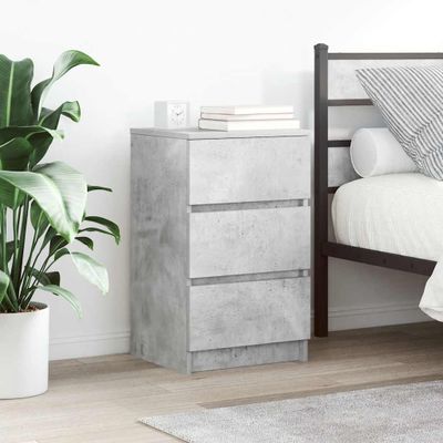 vidaXL Nočné skrinky s 3 zásuvkami 2 ks betónovosivé 39x35x65 cm