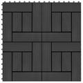 vidaXL Dlažba na terasu 11 ks Čierna 30 x 30 cm WPC