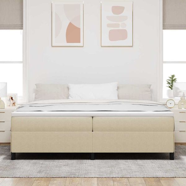 vidaXL Posteľ s pružinovým rámom Šedá zelená 200 x 200 cm