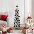 vidaXL Umelý vianočný stromček Biela 120 cm PVC, kov a plast