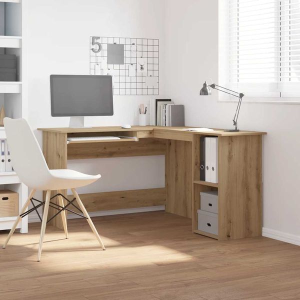 vidaXL rohový stôl Artisan Dub Artisan Konštruktérske drevo