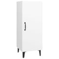 vidaXL Komoda biela 34,5x34x90 cm spracované drevo