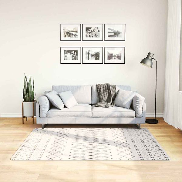 vidaXL Koberec umývateľný čierno-biely 120x170 cm