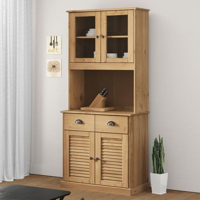 vidaXL Vysoká skrinka VIGO 78x40x175 cm borovicový masív